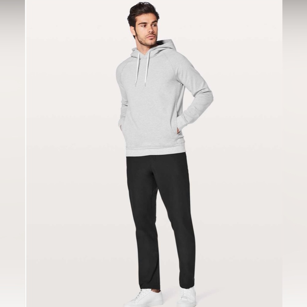 Lululemon City Sweat Pullover Hoodie Heathered Ultra Light Grey XS